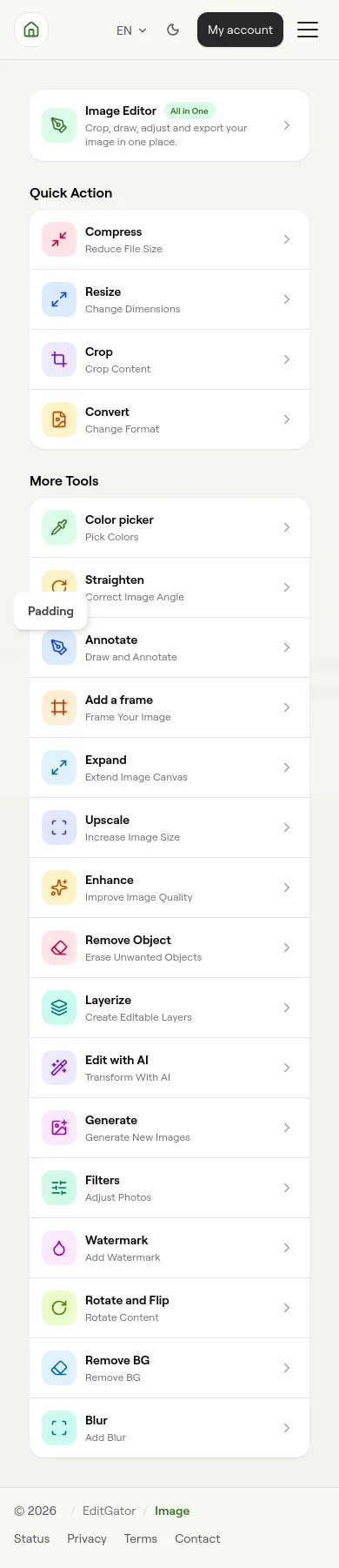 Reference screenshot: Mobile Images reference