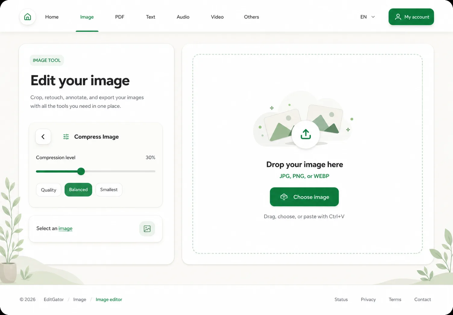 EditGator image editor design concept 14: Soft ceramic