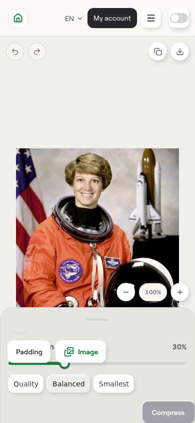 Reference screenshot: Mobile Compress reference