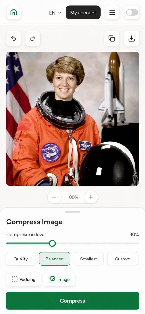 EditGator image editor design concept 31: Refined action hierarchy
