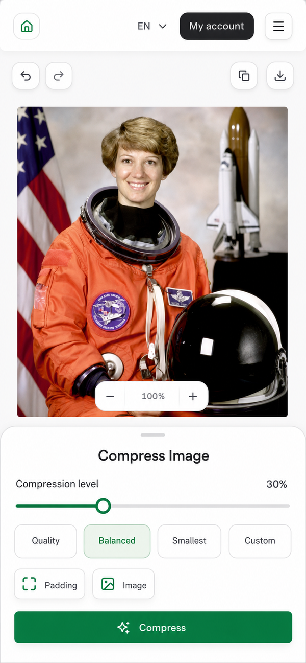 EditGator image editor design concept 36: Spatial action dock